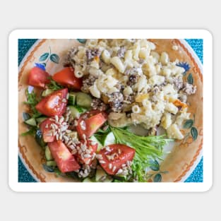 Casserole with salad Sticker